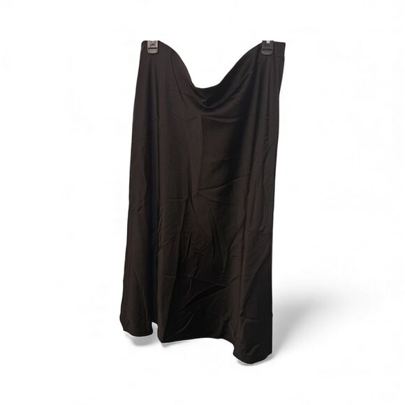 Anne Klein, Black Satin Midi Skirt, Size Petite XL (NWT) - Picture 4 of 6